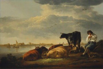 Cuyp Cows and Herdsman by a River