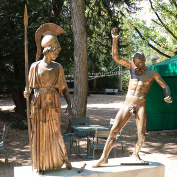 Bronze Athena and Marsyas