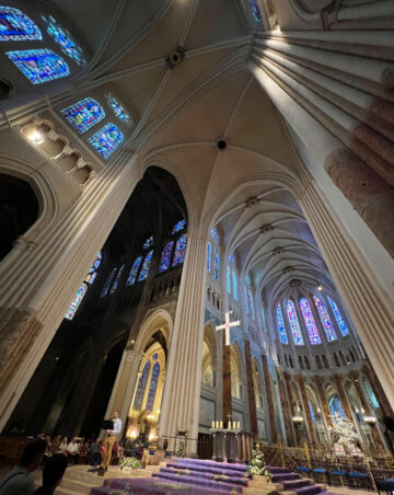 Chartres Cathedral crossing and choir are easily reached on public transportation from Paris
