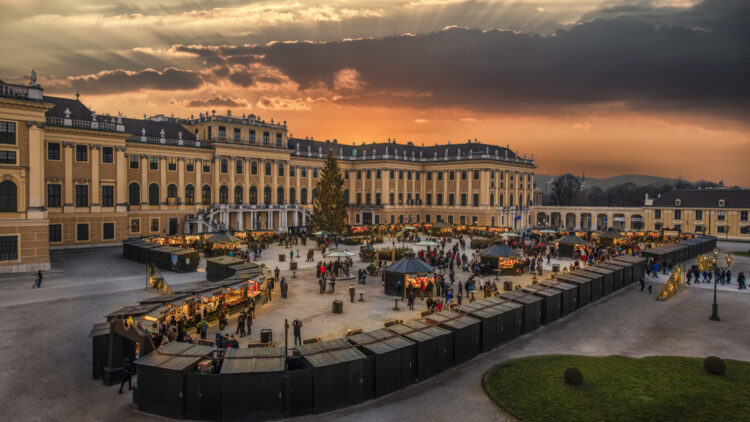 The Christmas market at Schloss Schönbrunn is one of the best to visit in Vienna (Wien)