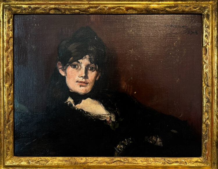 Eduard Manet Portrait of Berthe Morisot in the Musée Marmottan Monet museum in Paris.