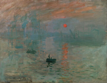 Impression Sunrise by Claude Monet in the Marmottan Monet museum in Paris