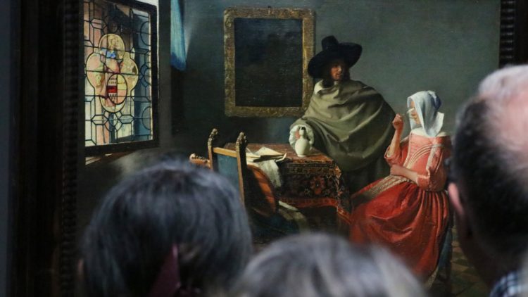 Visiting Vermeer Exhibition in the Rijksmuseum in Amsterdam 2023 tp see The Glass of Wine