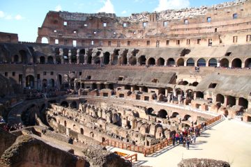 The cheapest Colosseum tickets give only access to the rings and museum area and not to the arena or underground backstage areas.