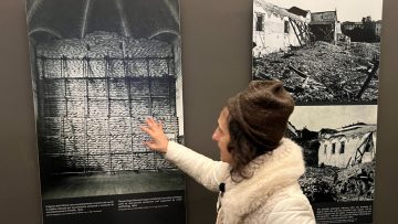 Second World War photos in the Last Supper Museum in Milan