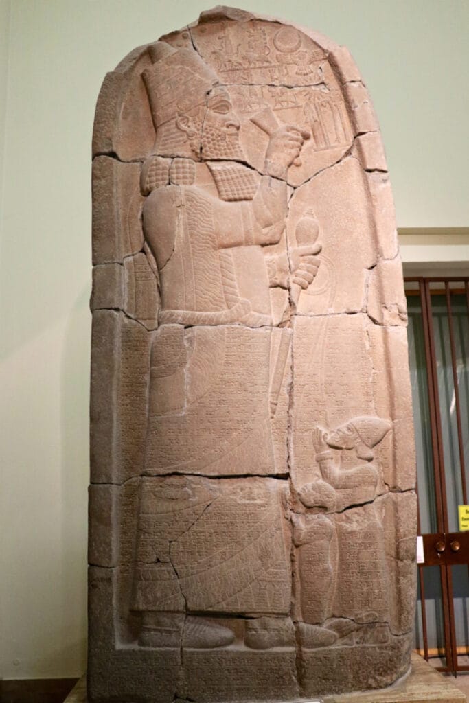 victory stele of the Assyrian King Esarhaddon in the Pergamon Museum in Berlin