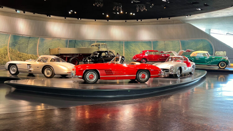1950s Mercedes-Benz Cars seen on a visit to the Mercedes-Benz Museum at the factory in Stuttgart, Germany