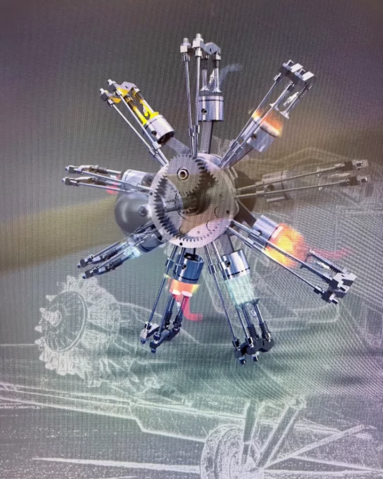 BMW Aircraft-Engine Demo seen on a visit to the BMW Museum in Munich (München), Germany