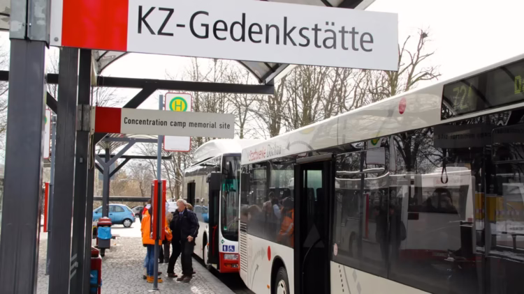 Travel by train to Dachau and then by bus 726 from the station to the KZ-Degenkstätte (Concentration Camp Memorial Site)
