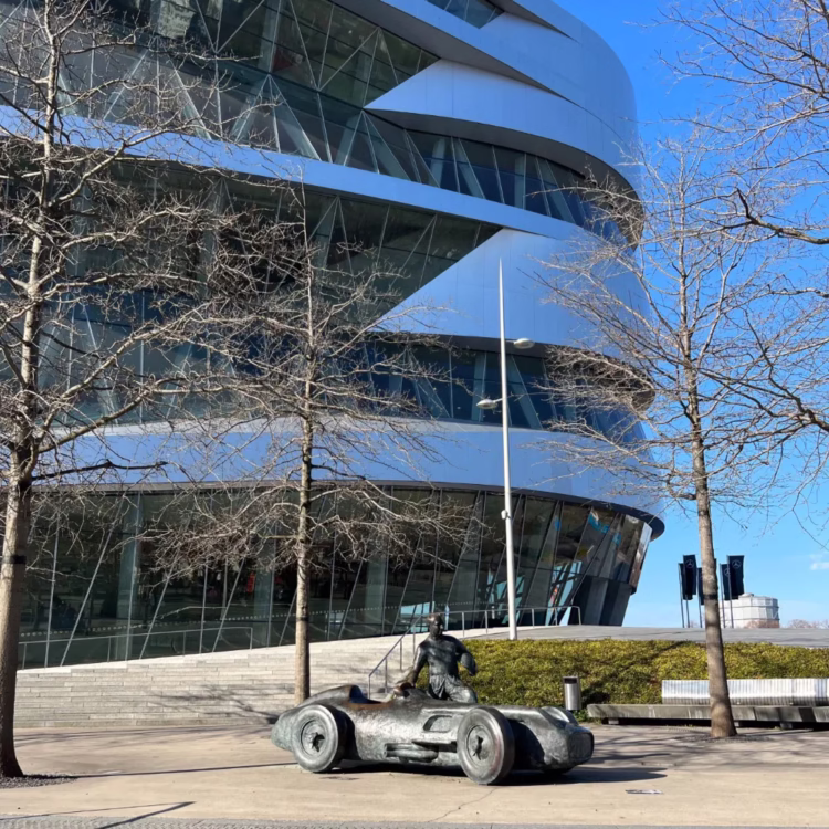 Juan Manuel Fangio Statue in Stuttgart