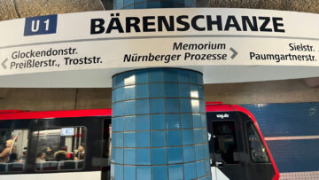 To visit the Nuremberg Trials Memorial by public transportation, use U Bahn U1 to Bärenschanze station.