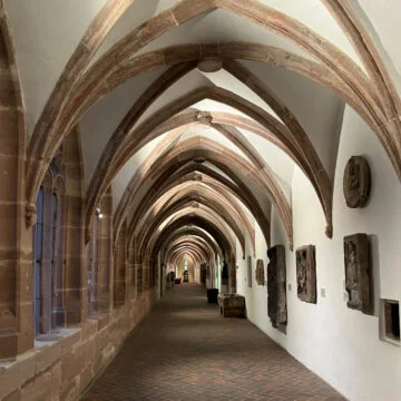 Cloisters used for exhibition space in the Germanisches Nationalmuseum in Nuremberg