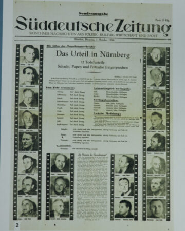 Special newspaper editions announced the verdict on the Nazi war criminals at the Nuremberg Trials.