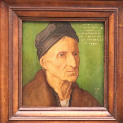 Michael Wolgemut by Albrecht Dürer on display in the Germanische Nationalmuseum (culture, history, and art museum) in Nuremberg (Nürnberg), Germany.