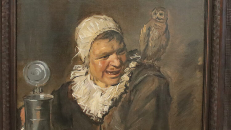 Malle Babbe (detail) on display in the Frans Hals Exhibition in the Rijksmuseum Amsterdam and Gemäldegalerie Berlin in 2024