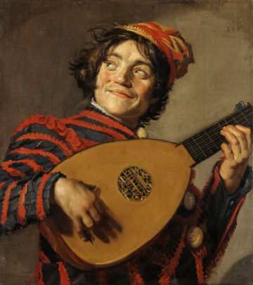 Frans Hals, The Lute Player on display in the Frans Hals Exhibition in the Rijksmuseum Amsterdam 2024