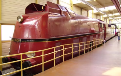 German steam engine 05 001 at the DB Museum in Nuremberg