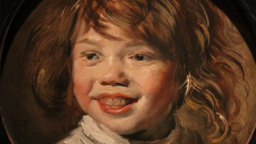 Frans Hals, Lachende Jongen on display in the Frans Hals Exhibition in the Rijksmuseum Amsterdam 2024
