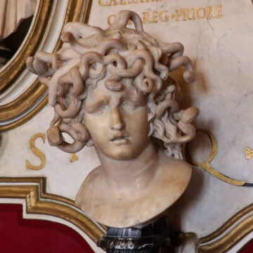 Bernini's marble Head of Medusa in the Capitoline Museums in Rome
