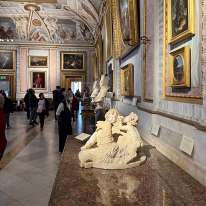 The Goat Amalthea with the Infant Jupiter and a Faun (c. 1609–1615) by Bernini in the Borghese Gallery