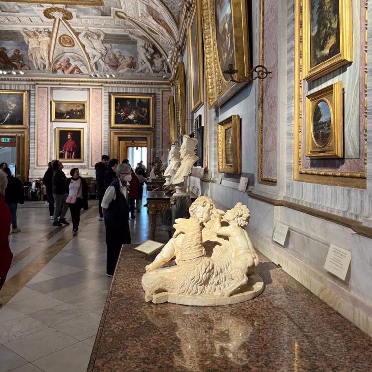 The Goat Amalthea with the Infant Jupiter and a Faun (c. 1609–1615) by Bernini in the Borghese Gallery