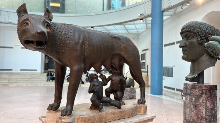 She Wolf with Romulus and Remus in the Capitoline Museums