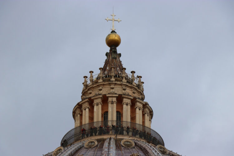 St Peter's Basilica in Rome Lantern with globe and cross