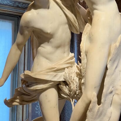 Apollo and Daphne (1622–1625) sculpture by Bernini in the Borghese Gallery in Rome