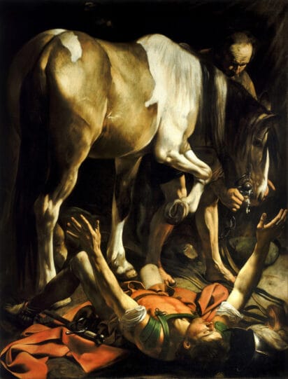 Caravaggio: The Conversion of Saint Paul in Santa Maria del Popolo church in Rome