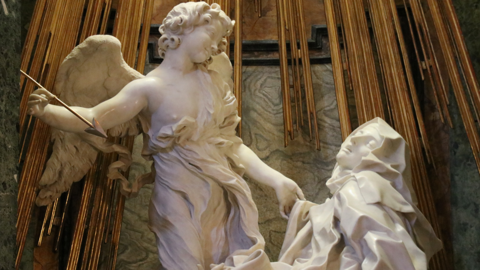 See Bernini's Ecstasy of Saint Teresa in Santa Maria della Vittoria