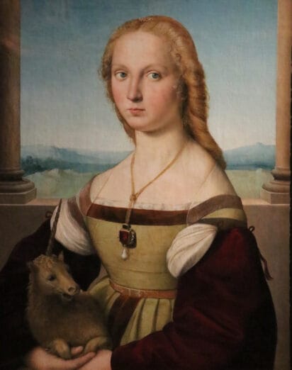 Raphael — Lady with a Unicorn in the Borghese Gallery in Rome
