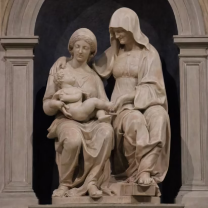 The Madonna and Child with St. Anne (1512) by Andrea Sansovino