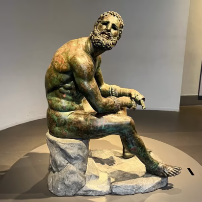 Boxer at Rest - an original Greek bronze in the Palazzo Massimo in Rome