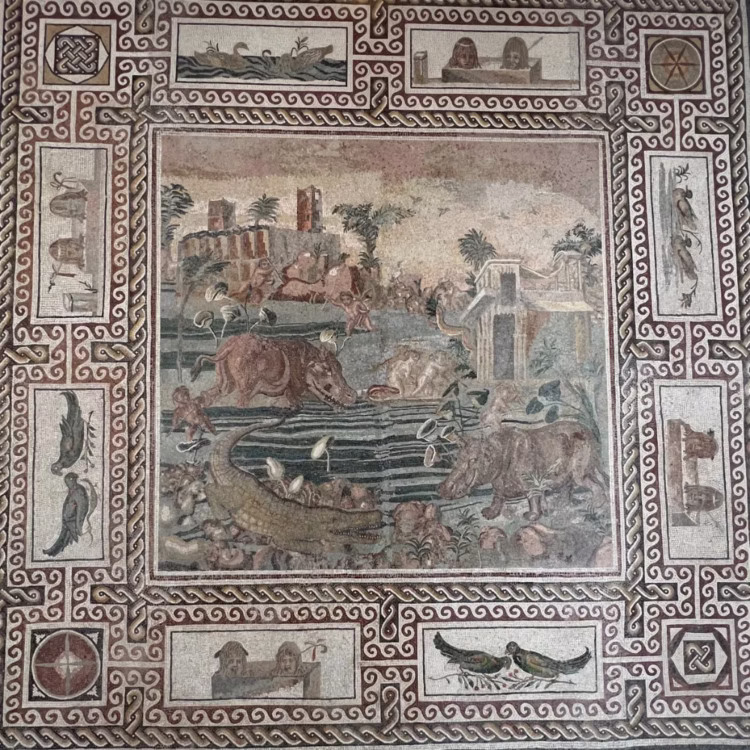 Nile Mosaic in the Palazzo Massimo National Roman Museum in Rom