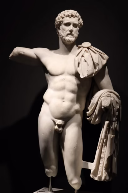 nude Antoninus Pius in the Palazzo Massimo National Roman Museum in Rom