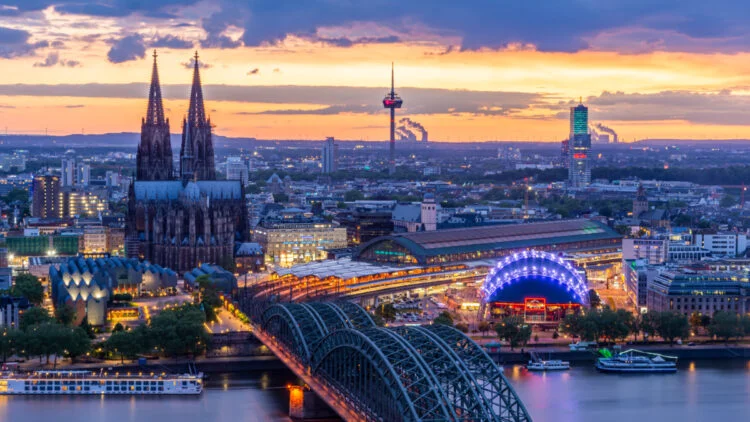 Cologne (Köln) is a popular departure point for cruises on the Rhine River (Rhein in Germany) both at night and during the day.