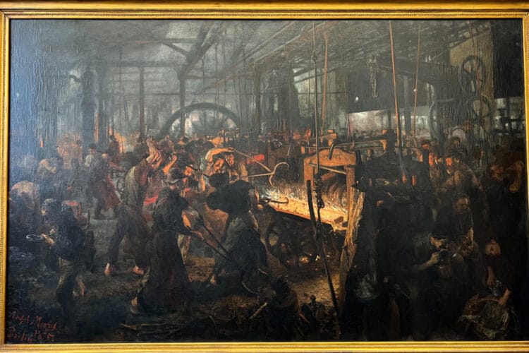 Adolph Menzel: Eisenwalzwerk (Moderne Cyklopen) in the Alte Nationalgalerie in Berlin