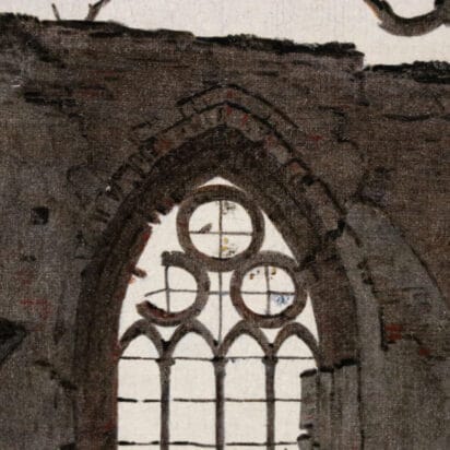 Abtei im Eichwald Detail Caspar David Friedrich in the Alte Nationalgalerie in Berlin