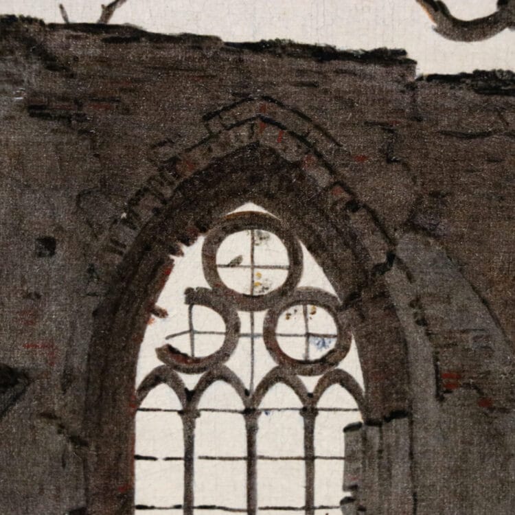 Abtei im Eichwald Detail Caspar David Friedrich in the Alte Nationalgalerie in Berlin