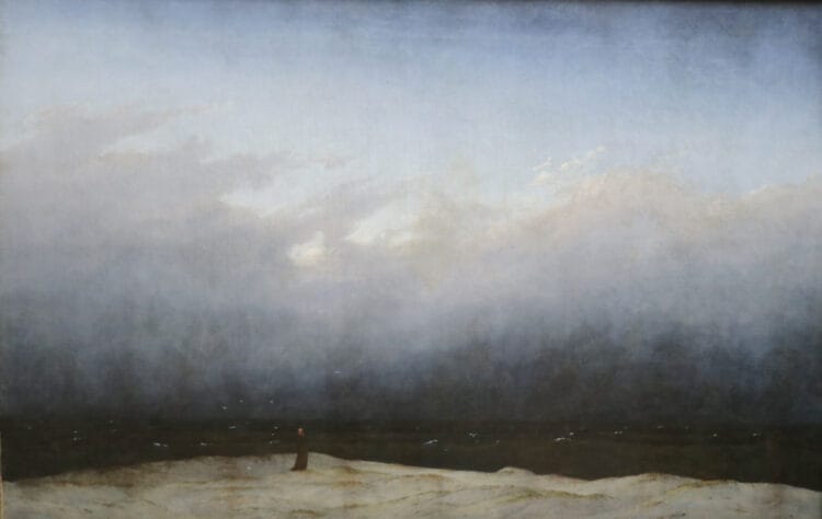 Mönch am Meer / Monk by the Sea by Caspar David Friedrich in the Alte Nationalgalerie in Berlin