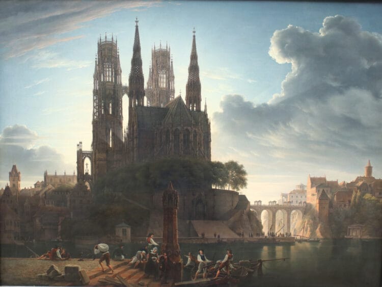 Karl Friedrich Schinkel's Gothic Cathedral by the Water / Gotischer Dom am Wasser in the Alte Nationalgalerie on Berlin’s Museum Island.