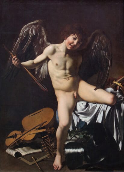 Caravaggio Amor Victorious is the most famous and most popular painting in the Gemäldegalerie in Berlin