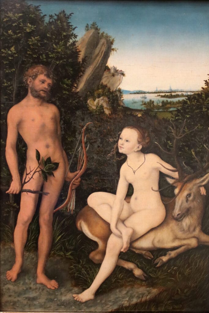 Lucas Cranach Apollo and Diana in the Gemäldegalerie in Berlin
