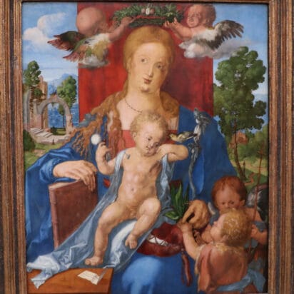 Die Madonna mit dem Zeisig / Madonna with the Siskin (1506) is an early work Albrecht Dürer in the Gemäldegalerie in Berlin