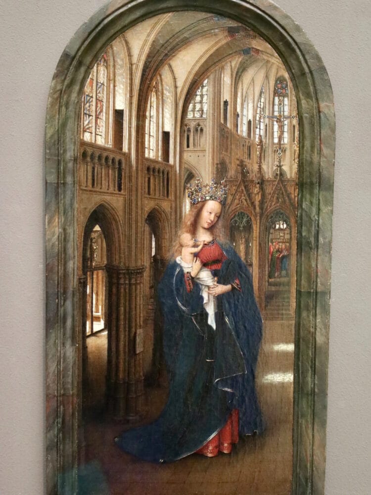 Jan van Eyck The Madonna in the Church in the Gemäldegalerie in Berlin