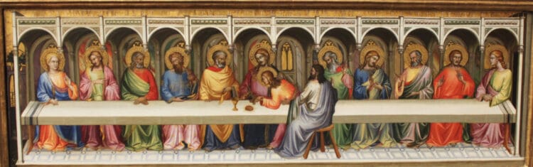Lorenzo Monaco, Last Supper ca. 1390, in the Gemäldegalerie in Berlin