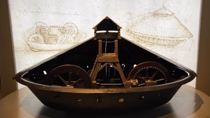 Leonardo da Vinci Tank in the National Museum of Science and Technology Leonardo da Vinci