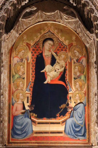Visit Orsanmichele in Florence to see Bernardo Daddi the Madonna and Child with Eight Angels