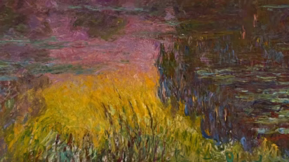 Monet: Setting Sun (Detail) in the Orangerie