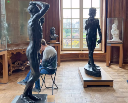 Sculptures in the Rodin Museum in Paris